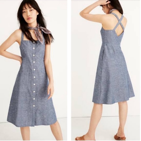 Madewell chambray midi dress - Picture 1 of 8